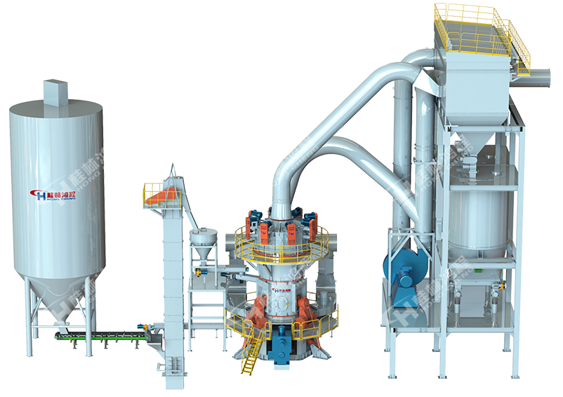 HLMX超細(xì)立式磨粉機生產(chǎn)線效果圖
